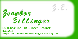 zsombor billinger business card